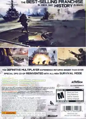 Call of Duty 3 (USA) box cover back